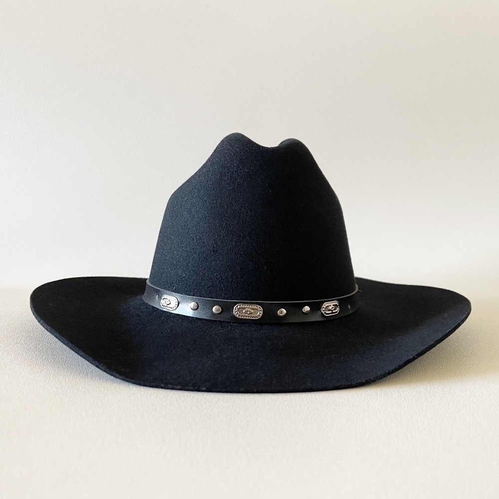 Felt Cattleman Cowboy Hat Western Ranch Rodeo Festival Black 7 56 WPL 5923 USA